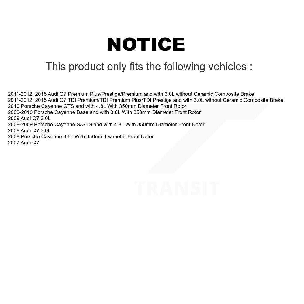 [Avant et Arrière] Plaquette de frein pour Audi Q7 Porsche Cayenne KCW-101157