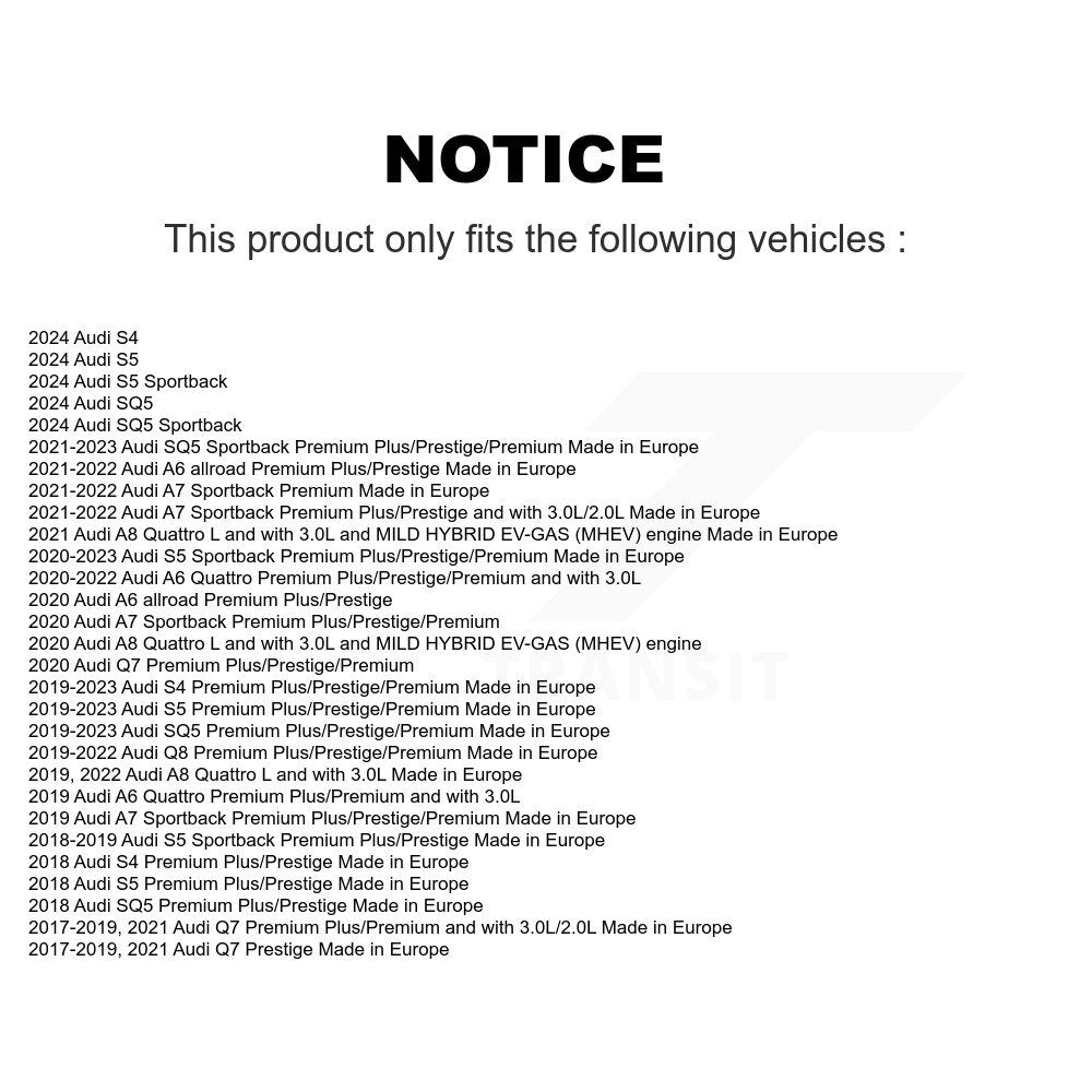 [Avant] Plaquette de frein pour Audi Q7 SQ5 S5 Q8 S4 Sportback A6 A7 A8 KCW-101180