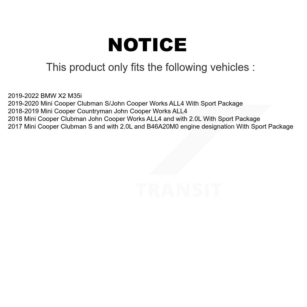[Avant] Plaquette de frein pour Mini Cooper Countryman Clubman BMW X2 KCW-101192