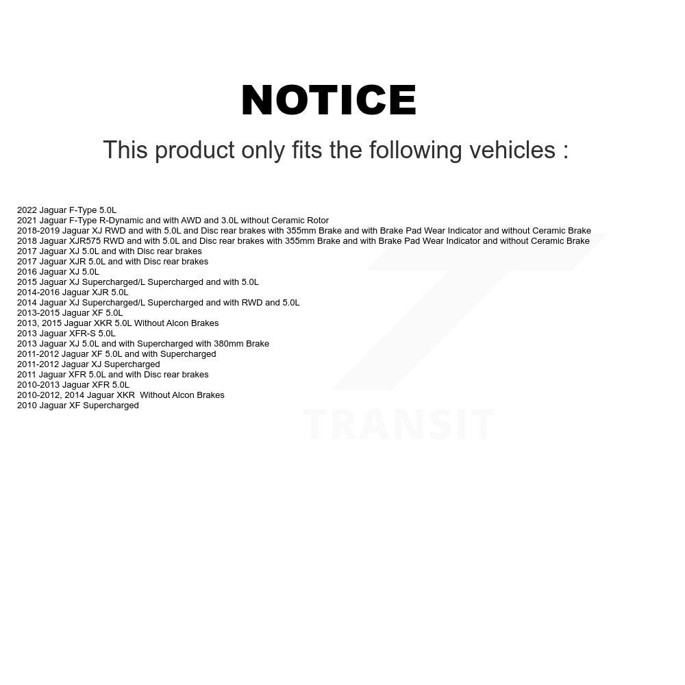 [Avant] Plaquette de frein pour Jaguar XF XJ XKR XFR F-Type XKR-S XFR-S XJR KCW-101206