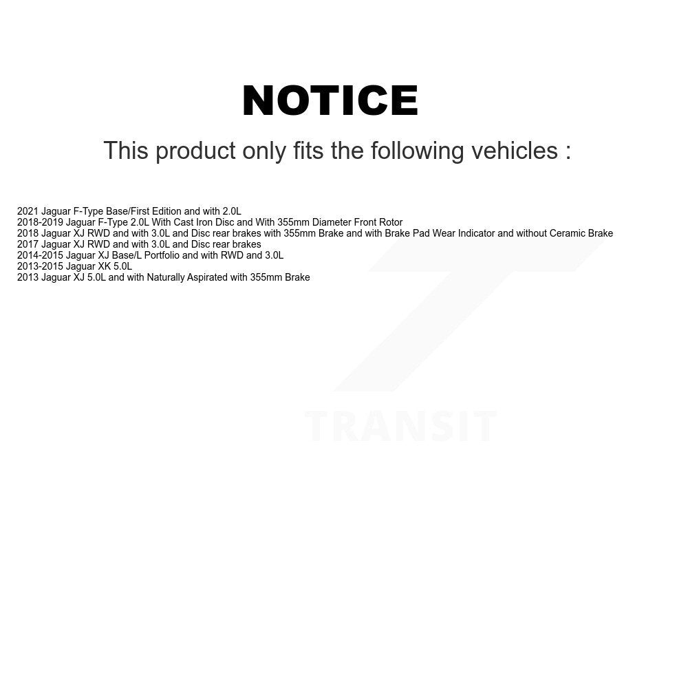 [Avant] Plaquette de frein pour Jaguar XJ F-Type XK KCW-101209