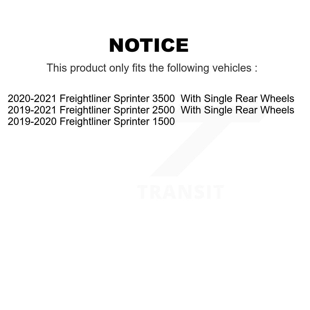 [Arrière] Plaquette de frein pour Freightliner Sprinter 2500 3500 1500 KCW-101251