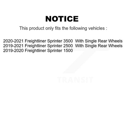 [Arrière] Plaquette de frein pour Freightliner Sprinter 2500 3500 1500 KCW-101251