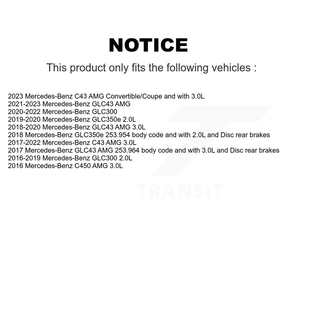 [Arrière] Plaquette de frein pour Mercedes-Benz GLC300 C43 AMG GLC43 C450 KCW-101260
