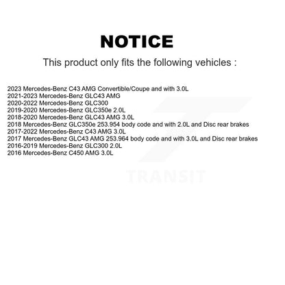 [Arrière] Plaquette de frein pour Mercedes-Benz GLC300 C43 AMG GLC43 C450 KCW-101260