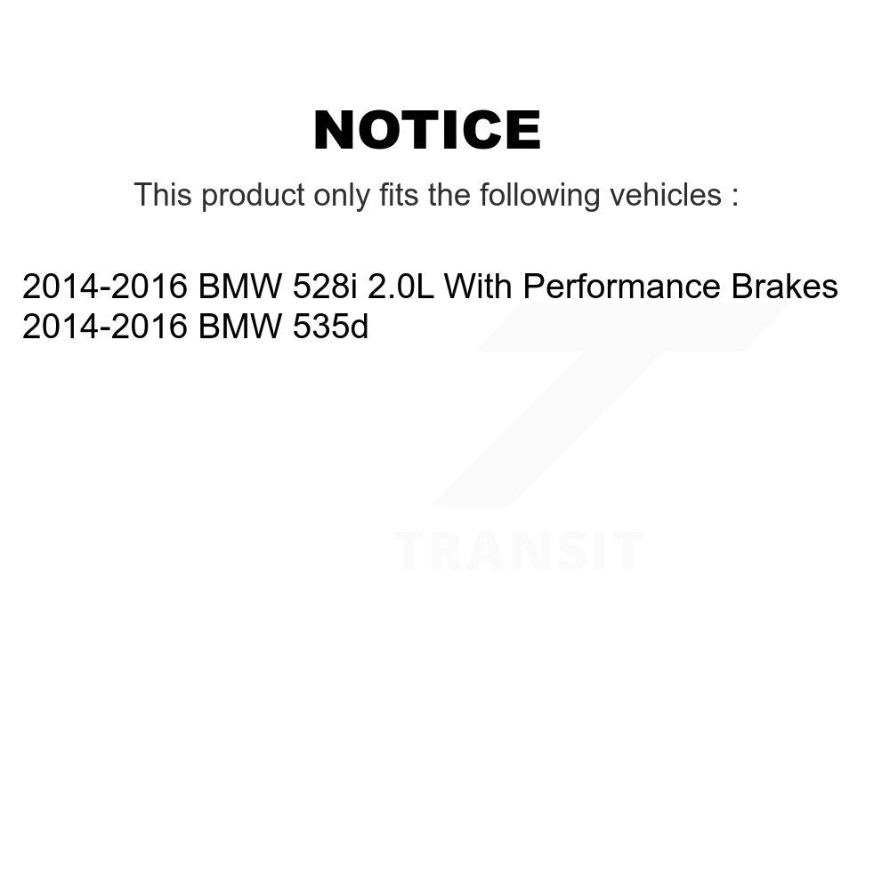 [Avant et Arrière] Plaquette de frein pour 2014-2016 BMW 528i 535d KCW-101306