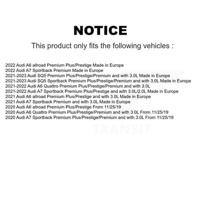 [Avant et Arrière] Plaquette de frein pour Audi SQ5 Sportback A6 Quattro A7 allroad KCW-101327