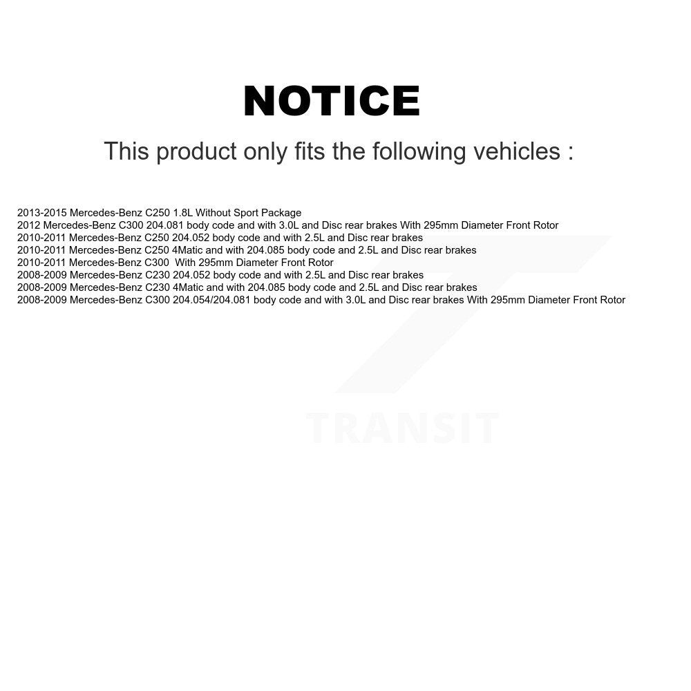 [Avant et Arrière] Plaquette de frein pour Mercedes-Benz C300 C250 C230 KCW-101345