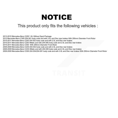 [Avant et Arrière] Plaquette de frein pour Mercedes-Benz C300 C250 C230 KCW-101361