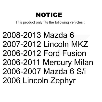 [Avant + Arrière] Kit de plaquette (céramique) de frein pour Ford Fusion Mazda 6 Lincoln MKZ Mercury Milan Zephyr KCX-100007