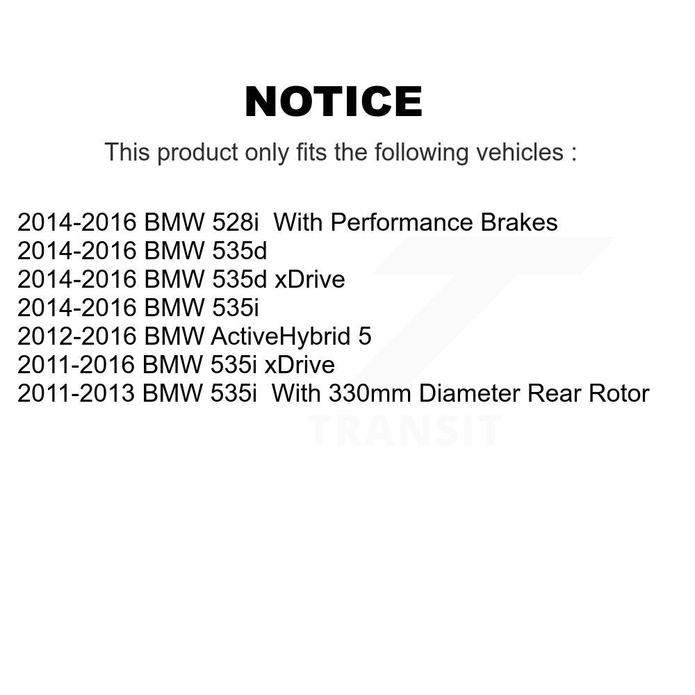 [Avant + Arrière] Kit de plaquette (céramique) de frein pour BMW 535i xDrive 528i 535d ActiveHybrid 5 KCX-100009