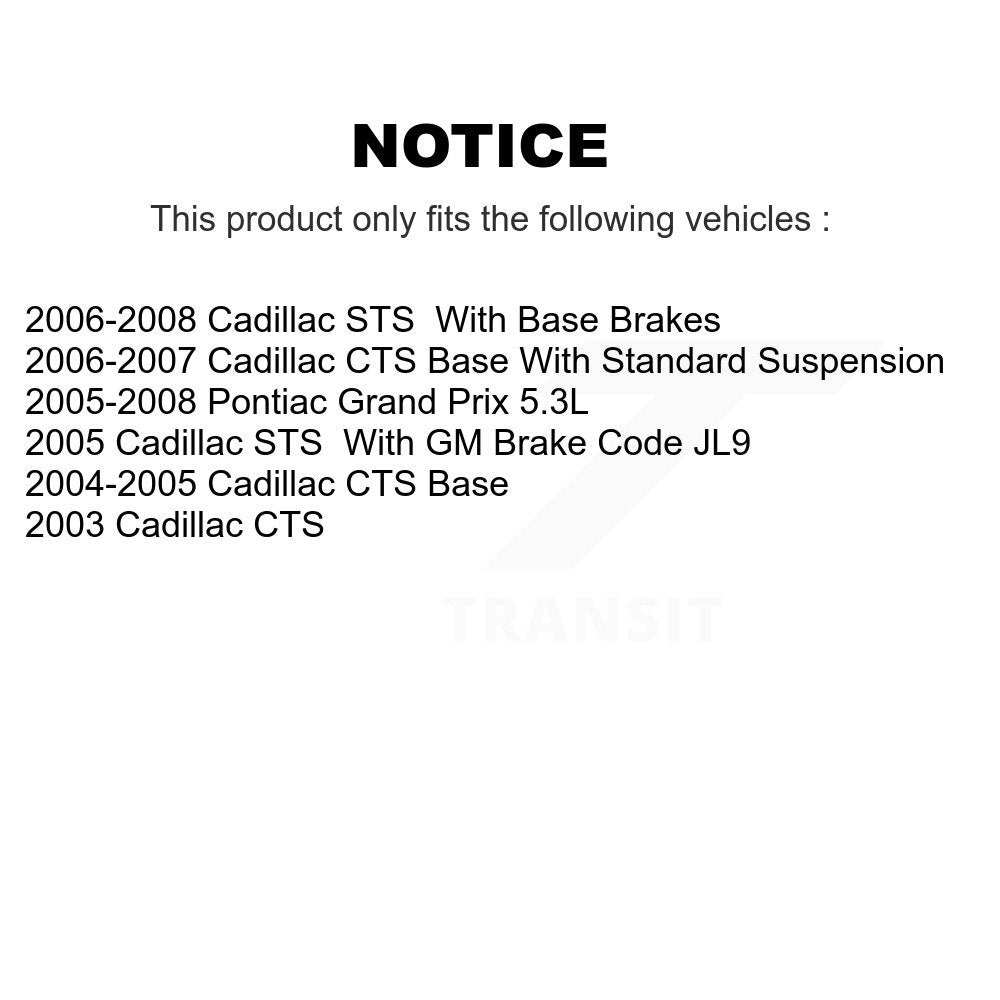 [Avant + Arrière] Kit de plaquette (céramique) de frein pour Cadillac Pontiac Grand Prix CTS STS KCX-100018