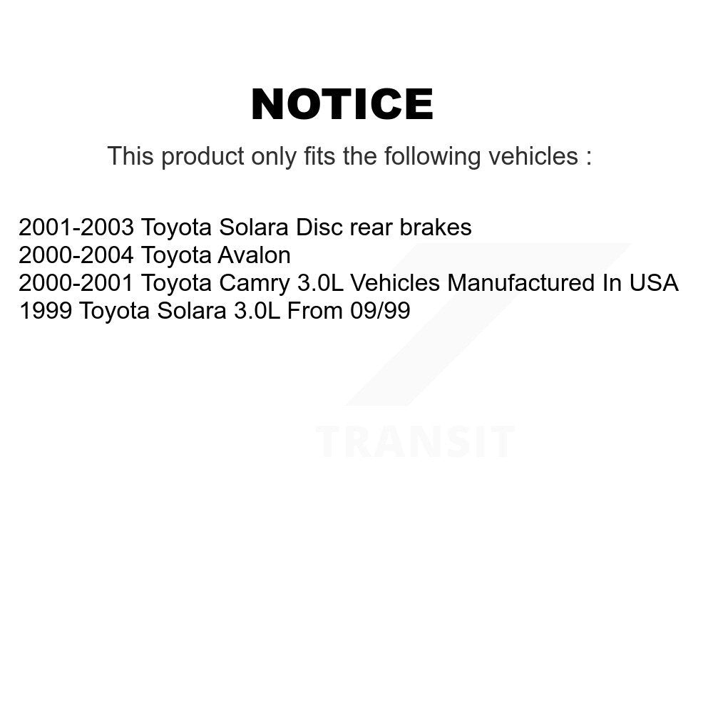 [Avant + Arrière] Kit de plaquette (céramique) de frein pour Toyota Camry Avalon Solara KCX-100022