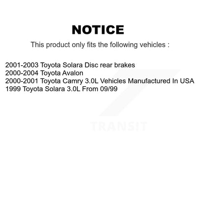 [Avant + Arrière] Kit de plaquette (céramique) de frein pour Toyota Camry Avalon Solara KCX-100022