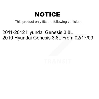 [Avant + Arrière] Kit de plaquette (céramique) de frein pour Hyundai Genesis 3.8L KCX-100037