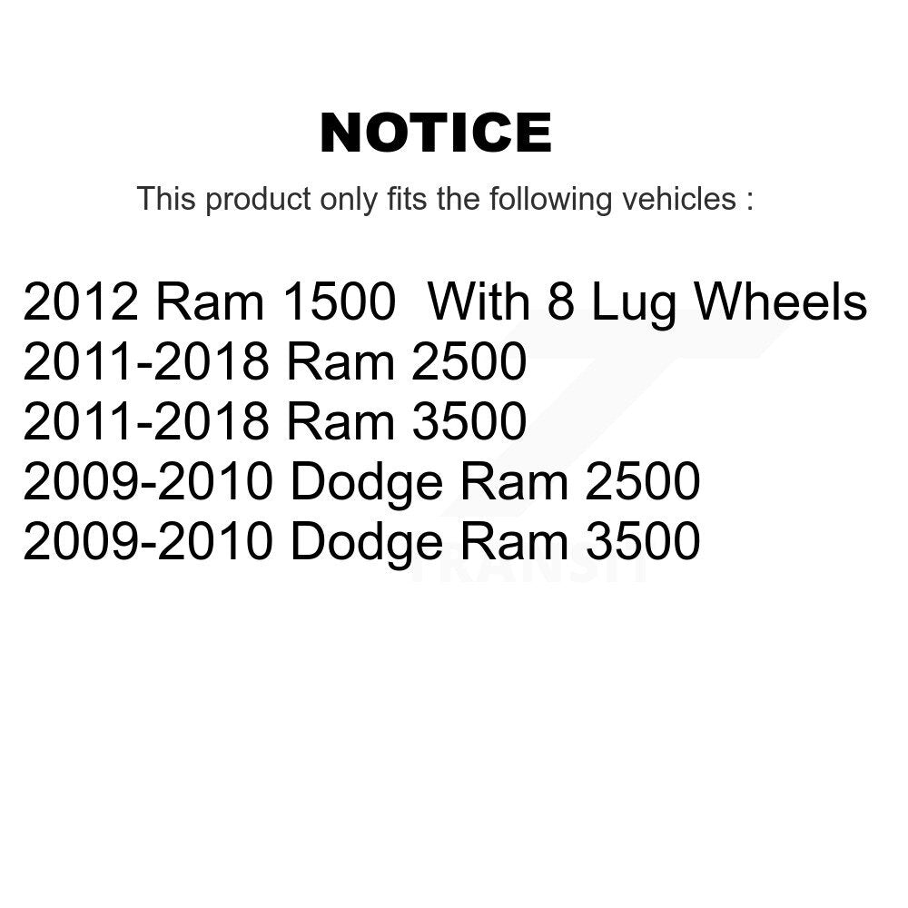 [Avant + Arrière] Kit de plaquette (céramique) de frein pour Ram 2500 3500 1500 Dodge KCX-100043