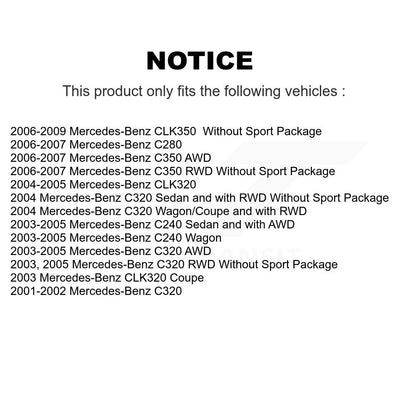 [Avant + Arrière] Kit de plaquette (céramique) de frein pour Mercedes-Benz C240 CLK350 C320 C280 CLK320 C350 KCX-100046