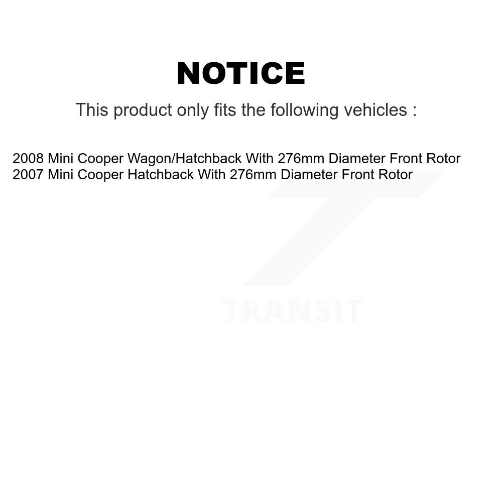 [Avant + Arrière] Kit de plaquette (céramique) de frein pour Mini Cooper avec 276mm Diameter Rotor KCX-100076