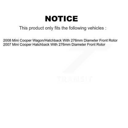 [Avant + Arrière] Kit de plaquette (céramique) de frein pour Mini Cooper avec 276mm Diameter Rotor KCX-100076