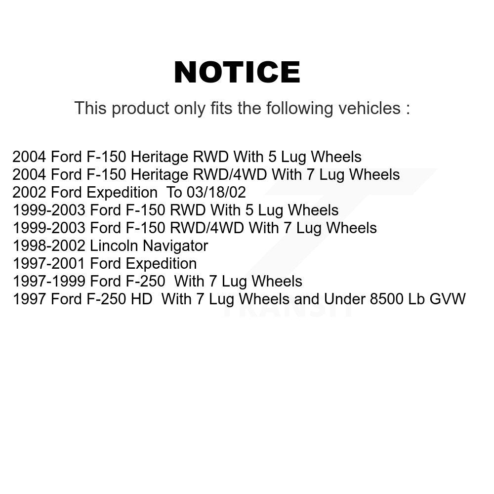 [Avant + Arrière] Kit de plaquette (céramique) de frein pour Ford F-150 Expedition F-250 HD Lincoln Navigator Heritage KCX-100081