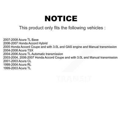[Avant + Arrière] Kit de plaquette (céramique) de frein pour Honda Accord Acura TL TSX RL CL KCX-100101
