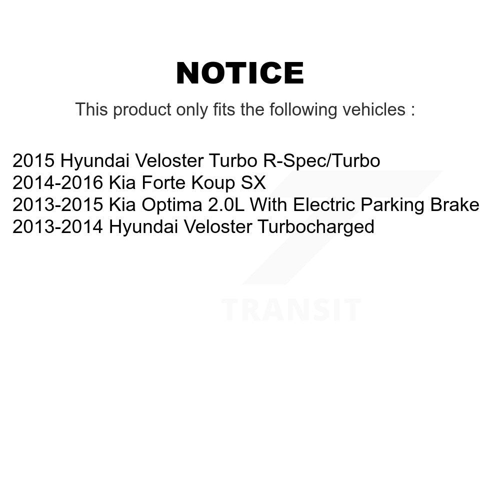 [Avant + Arrière] Kit de plaquette (céramique) de frein pour Kia Optima Hyundai Veloster Forte Koup KCX-100118