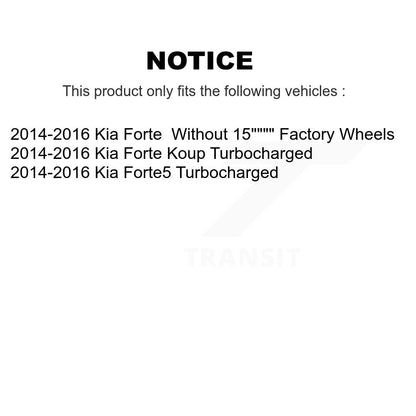 [Avant + Arrière] Kit de plaquette (céramique) de frein pour Kia Forte Forte5 Koup KCX-100122