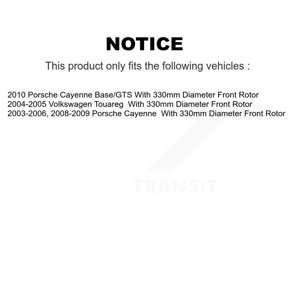 [Avant + Arrière] Kit de plaquette (céramique) de frein pour Porsche Cayenne Volkswagen Touareg avec 330mm Diameter Rotor KCX-100153