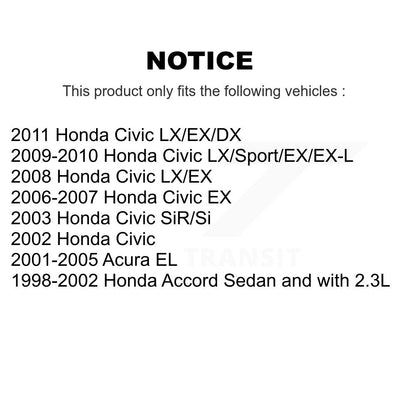 [Avant + Arrière] Kit de plaquette (céramique) de frein pour Honda Civic Accord Acura EL KCX-100175