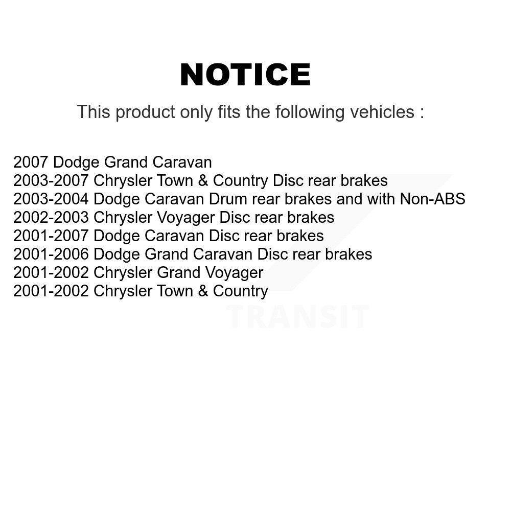 [Avant + Arrière] Kit de plaquette (céramique) de frein pour Dodge Grand Caravan Chrysler Town & Country Voyager KCX-100182