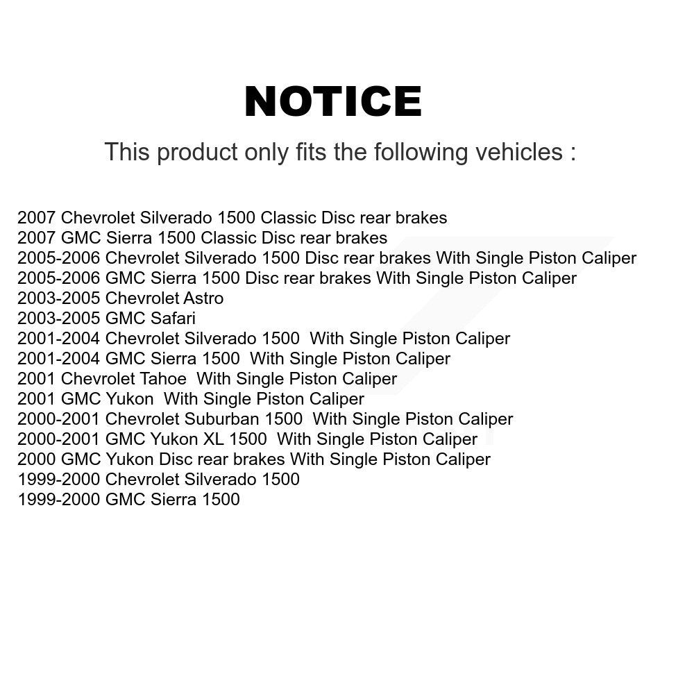 [Avant + Arrière] Kit de plaquette (céramique) de frein pour Chevrolet Silverado 1500 GMC Sierra Classic Suburban Tahoe Astro Yukon XL Safari KCX-100222