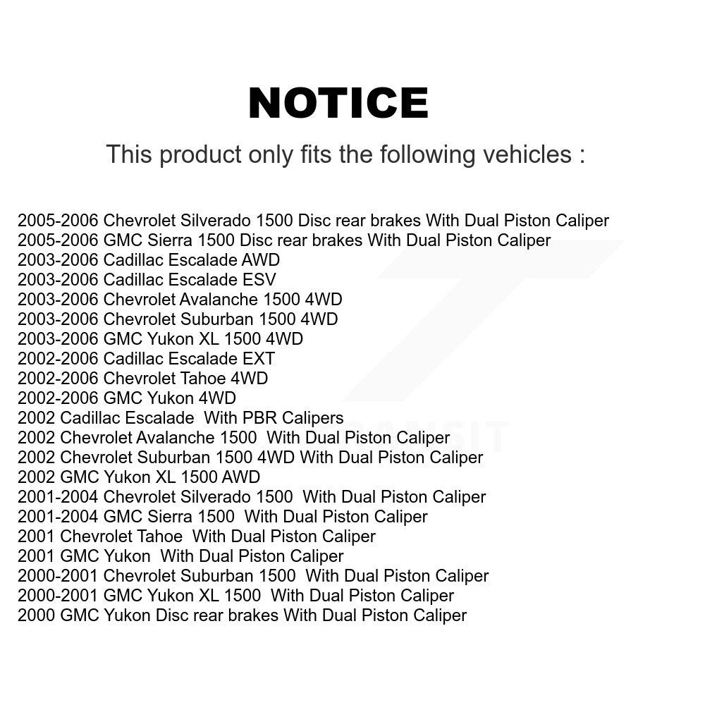 [Avant + Arrière] Kit de plaquette (céramique) de frein pour Chevrolet Silverado 1500 GMC Tahoe Sierra Suburban Yukon Avalanche XL Cadillac Escalade ESV EXT KCX-100223