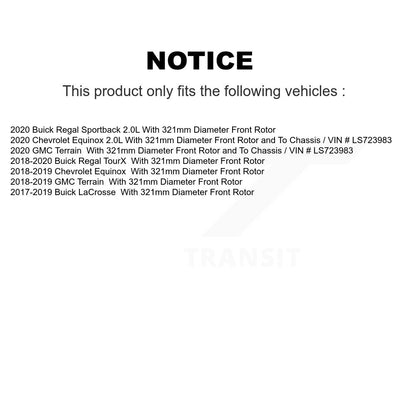 [Avant + Arrière] Kit de plaquette (céramique) de frein pour Chevrolet Equinox GMC Terrain Buick LaCrosse Regal TourX Sportback KCX-100237
