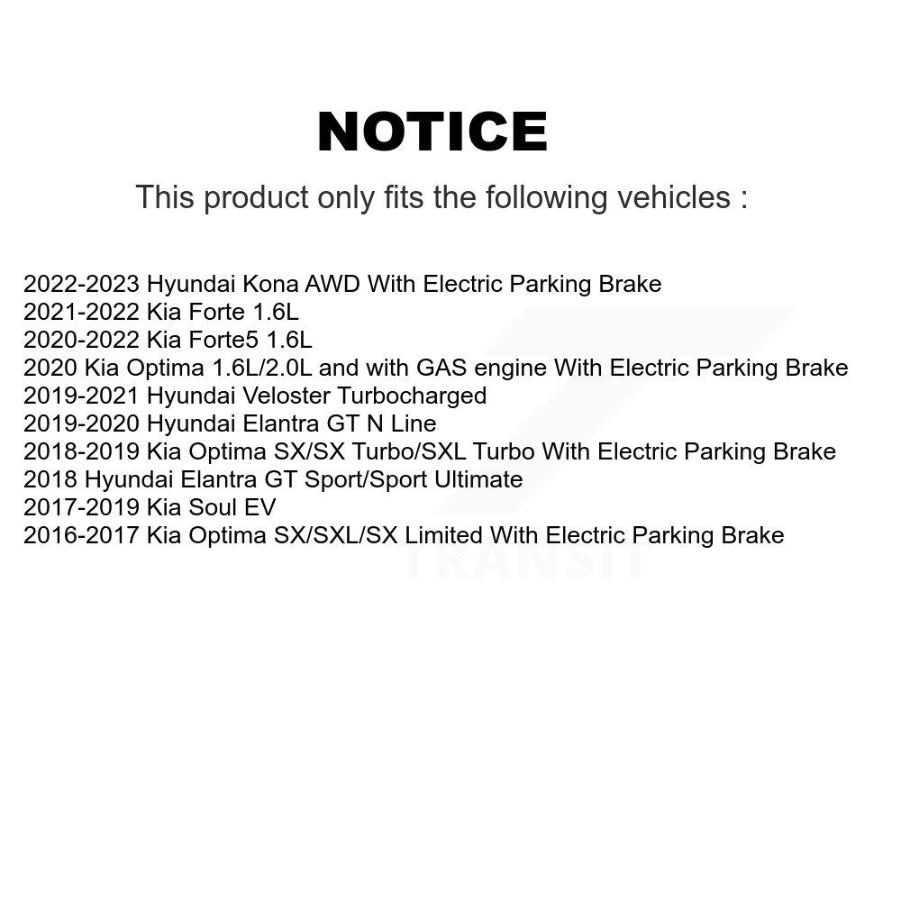 [Avant + Arrière] Kit de plaquette (céramique) de frein pour Kia Optima Soul Hyundai Elantra GT Veloster EV Kona Forte Forte5 KCX-100244