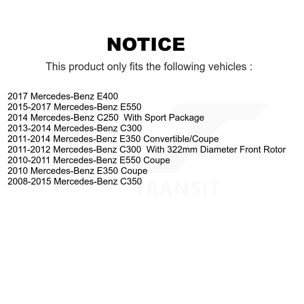 [Avant + Arrière] Kit de plaquette (céramique) de frein pour Mercedes-Benz E350 C300 C250 C350 E550 E400 KCX-100265