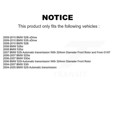 [Avant + Arrière] Kit de plaquette (céramique) de frein pour BMW 530i 528i 525i 530xi 535xi xDrive 535i 528xi 525xi KCX-100311