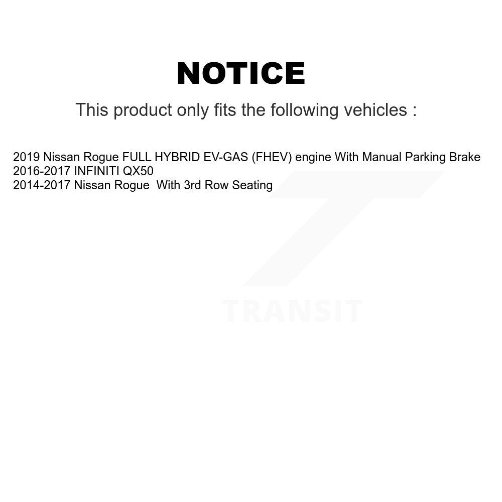 [Avant + Arrière] Kit de plaquette (céramique) de frein pour Nissan Rogue INFINITI Q50 QX50 Q60 KCX-100322