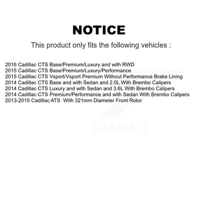 [Avant + Arrière] Kit de plaquette (céramique) de frein pour Cadillac ATS CTS KCX-100336