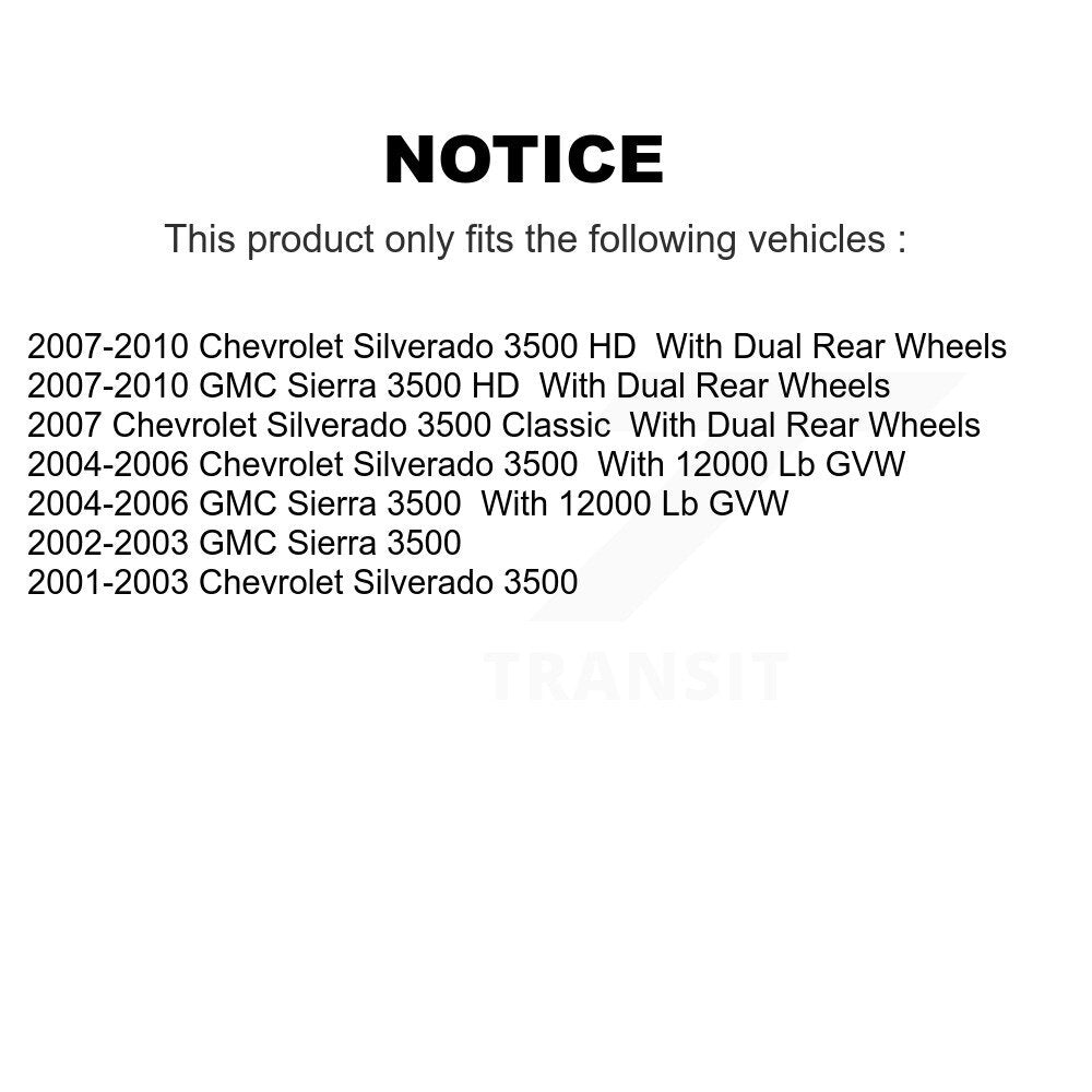 [Avant + Arrière] Kit de plaquette (céramique) de frein pour Chevrolet Silverado 3500 HD GMC Sierra Classic KCX-100354