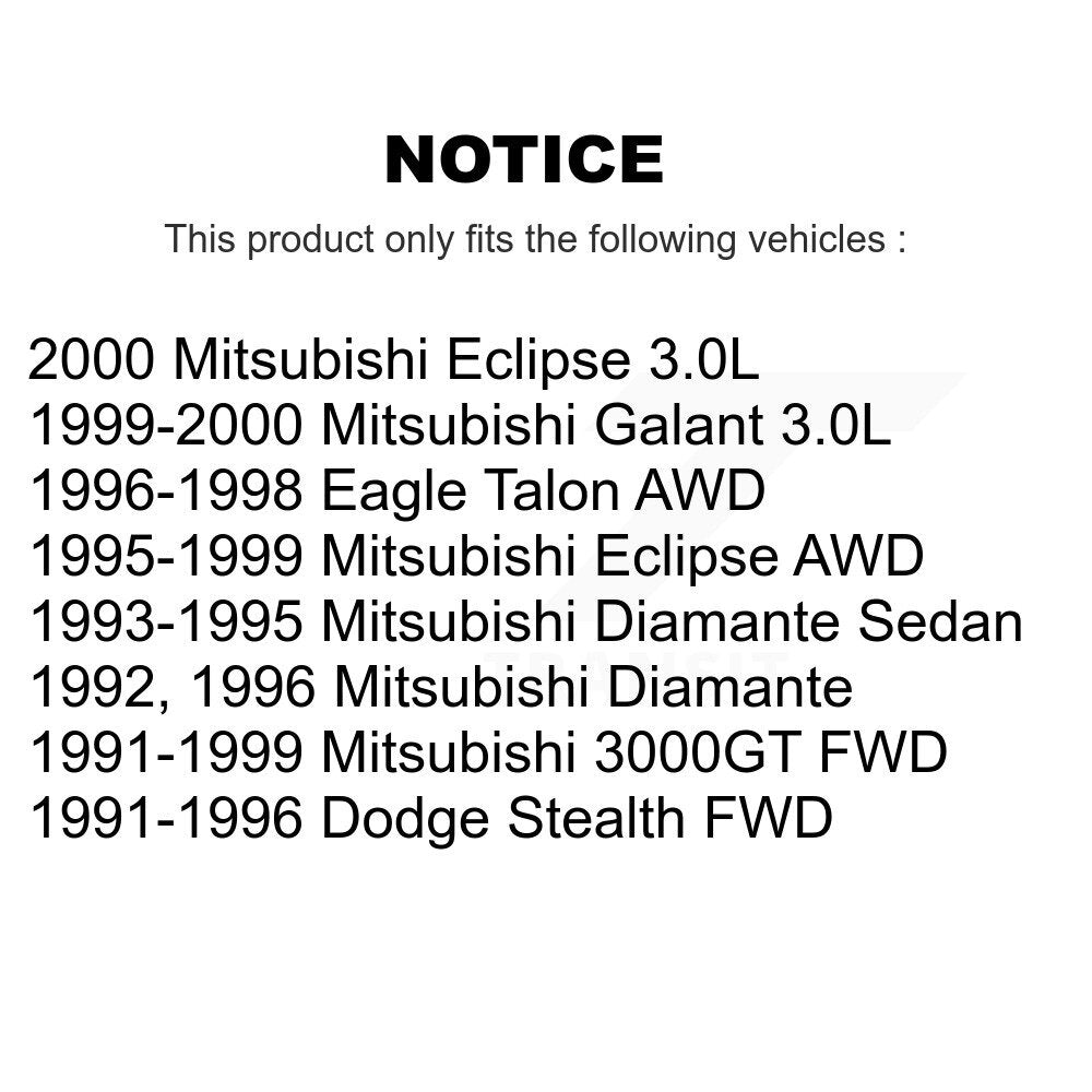 [Avant + Arrière] Kit de plaquette (céramique) de frein pour Mitsubishi Eclipse 3000GT Galant Dodge Stealth Eagle Talon Diamante KCX-100374