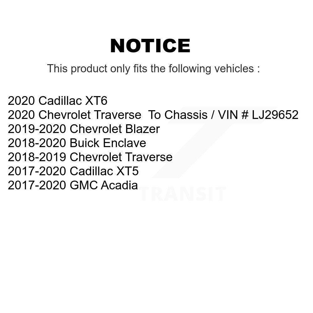 [Avant + Arrière] Kit de plaquette (céramique) de frein pour Chevrolet Traverse GMC Acadia Cadillac XT5 Buick Enclave Blazer XT6 KCX-100434