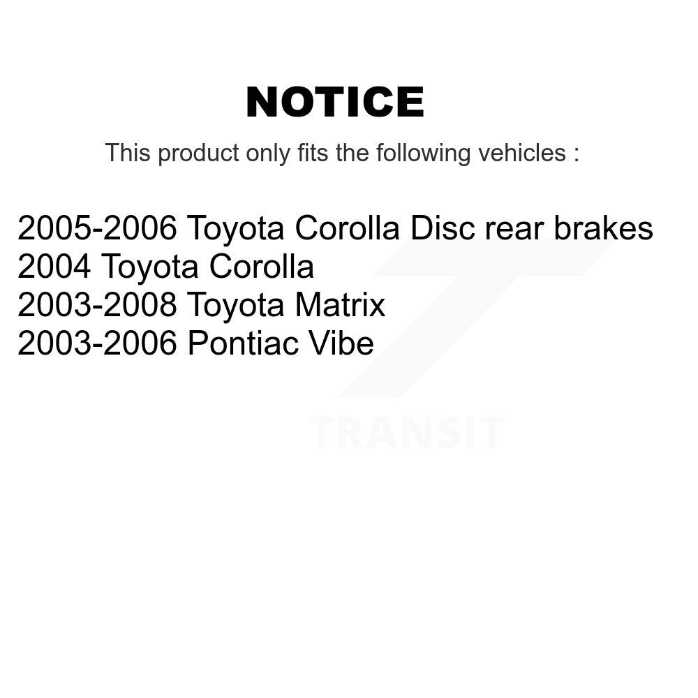 [Avant + Arrière] Kit de plaquette (céramique) de frein pour Toyota Corolla Matrix Pontiac Vibe KCX-100440