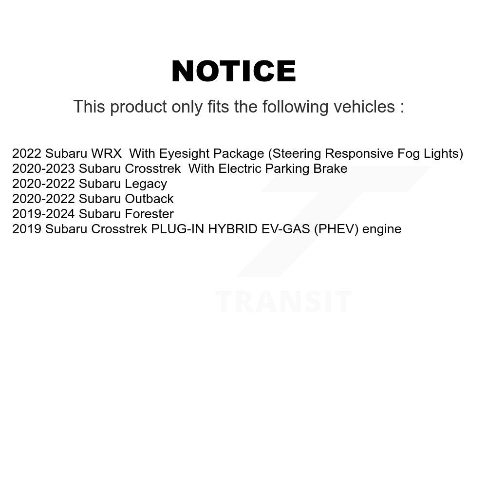 [Avant + Arrière] Kit de plaquette (céramique) de frein pour Subaru Forester Crosstrek Outback Legacy KCX-100453