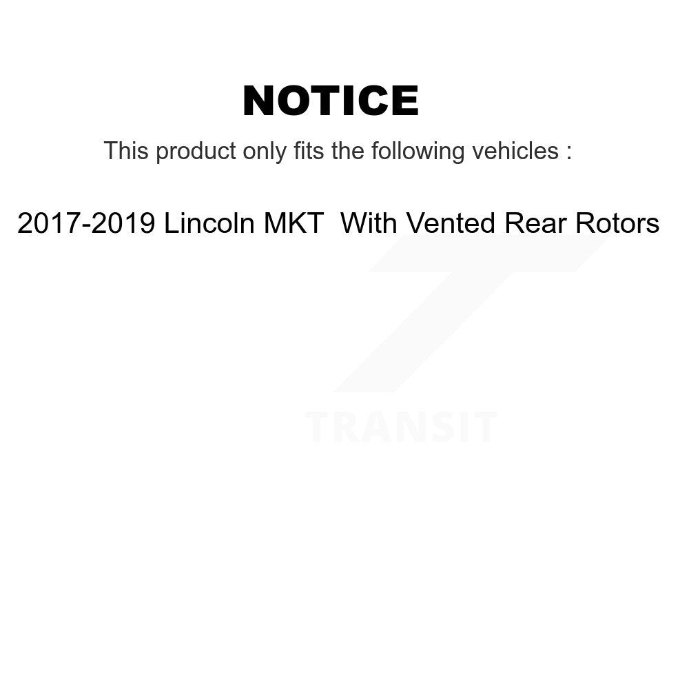 [Avant + Arrière] Kit de plaquette (céramique) de frein pour 2017-2019 Lincoln MKT avec Vented Rotors KCX-100473