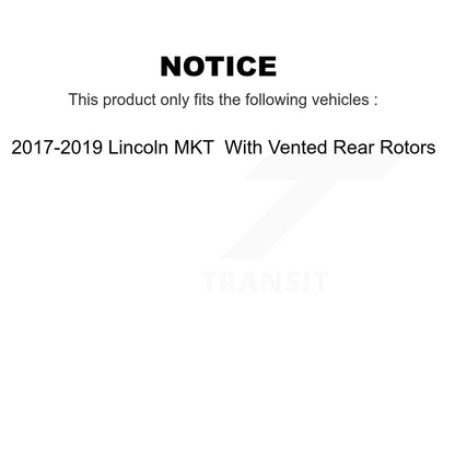 [Avant + Arrière] Kit de plaquette (céramique) de frein pour 2017-2019 Lincoln MKT avec Vented Rotors KCX-100473