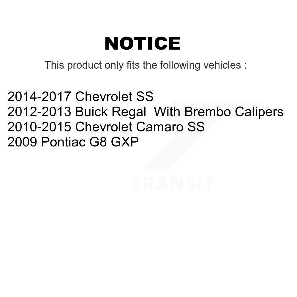 [Avant] Kit de disque (percé rainuré revêtu) de frein pour Chevrolet Camaro Buick Regal Pontiac G8 SS KD-100005