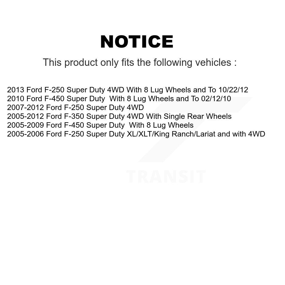 [Avant] Kit de disque (percé rainuré revêtu) de frein pour Ford F-250 Super Duty F-350 F-450 KD-100009