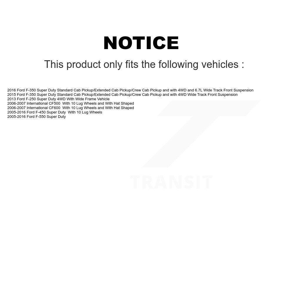 [Avant] Kit de disque (percé rainuré revêtu) de frein pour Ford F-350 Super Duty F-250 F-450 F-550 International CF500 CF600 KD-100010