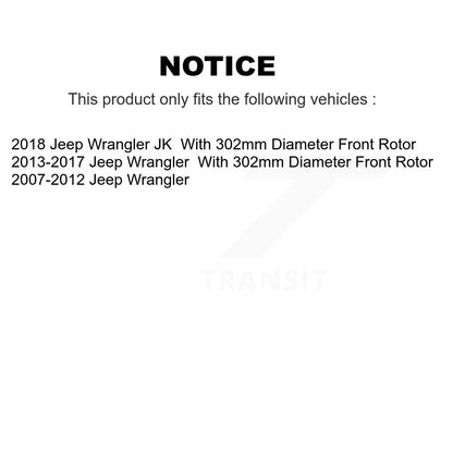 [Avant] Kit de disque (percé rainuré revêtu) de frein pour Jeep Wrangler JK KD-100030