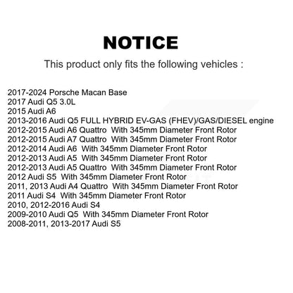 [Avant] Kit de disque (percé rainuré revêtu) de frein pour Audi Q5 Porsche Macan A6 Quattro S5 S4 A7 A5 A4 KD-100069